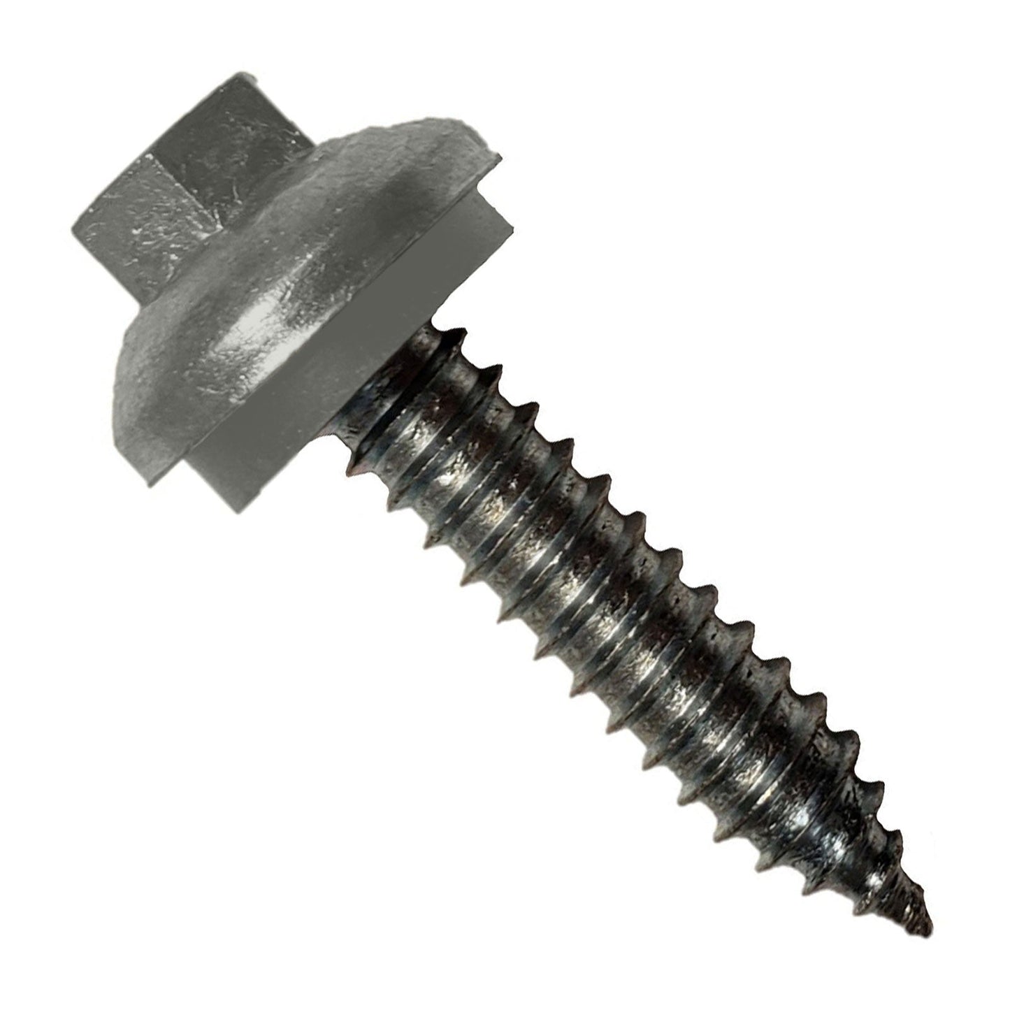#14 x 1-1/4" ZXL Tapping Steelbinder Metal Roofing Screw - Burnished Slate - Pkg 250