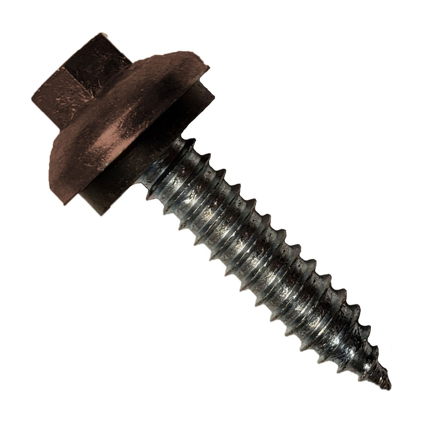#14 x 1-1/4" ZXL Tapping Steelbinder Metal Roofing Screw - Koko Brown