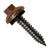 #14 x 114 inch ZXL Tapping Steelbinder Metal Roofing Screw Brown Pkg 250