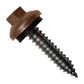 #14 x 114 inch ZXL Tapping Steelbinder Metal Roofing Screw Brown Pkg 250