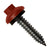 #14 x 114 inch ZXL Tapping Steelbinder Metal Roofing Screw Rustic Red Pkg 250