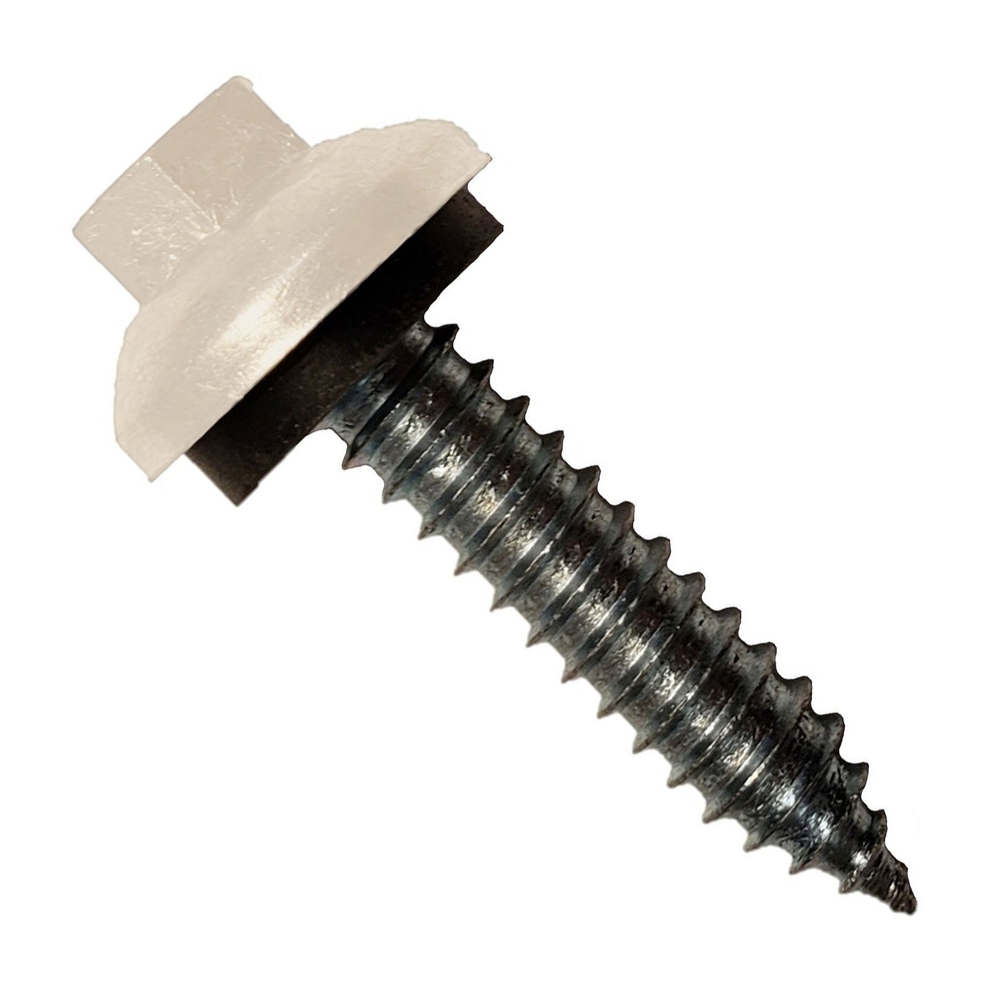 #14 x 114 inch ZXL Tapping Steelbinder Metal Roofing Screw Light Stone Pkg 250