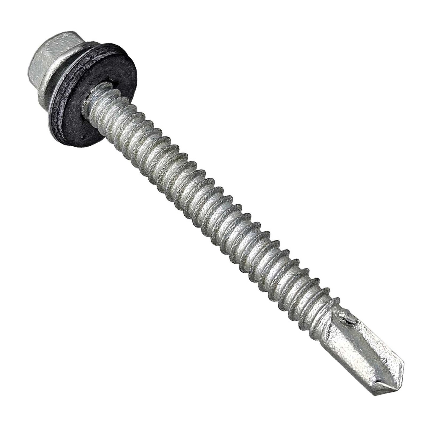 ST Fastening 1/4 x 2-1/2" Self-Drilling HWH Steelbinder Metal Roofing Screw with Washer, Hex Washer Head - Electro-Galvanized, Qty. 250