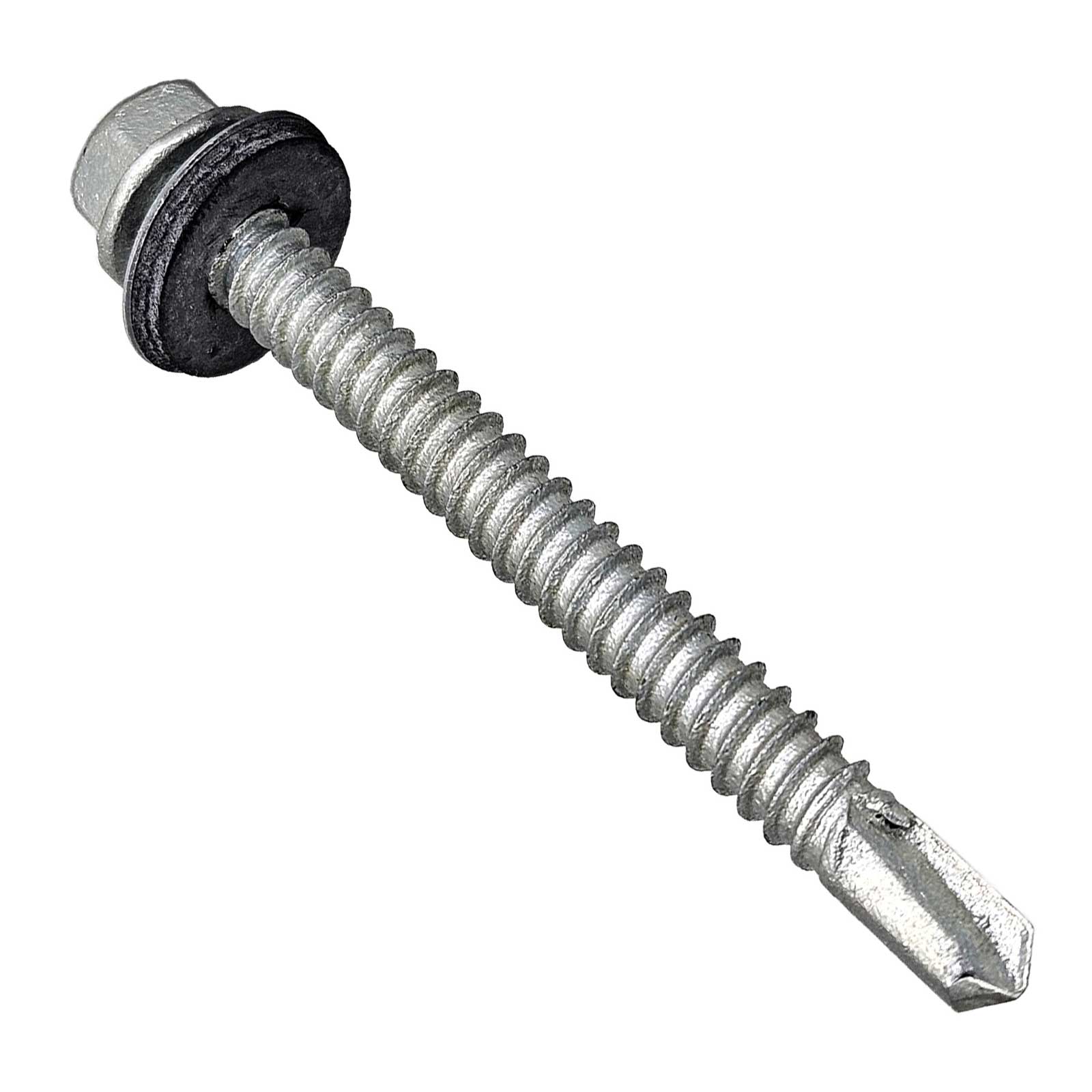 ST Fastening 1/4 x 2-1/2" Self-Drilling HWH Steelbinder Metal Roofing Screw with Washer, Hex Washer Head - Electro-Galvanized, Qty. 250