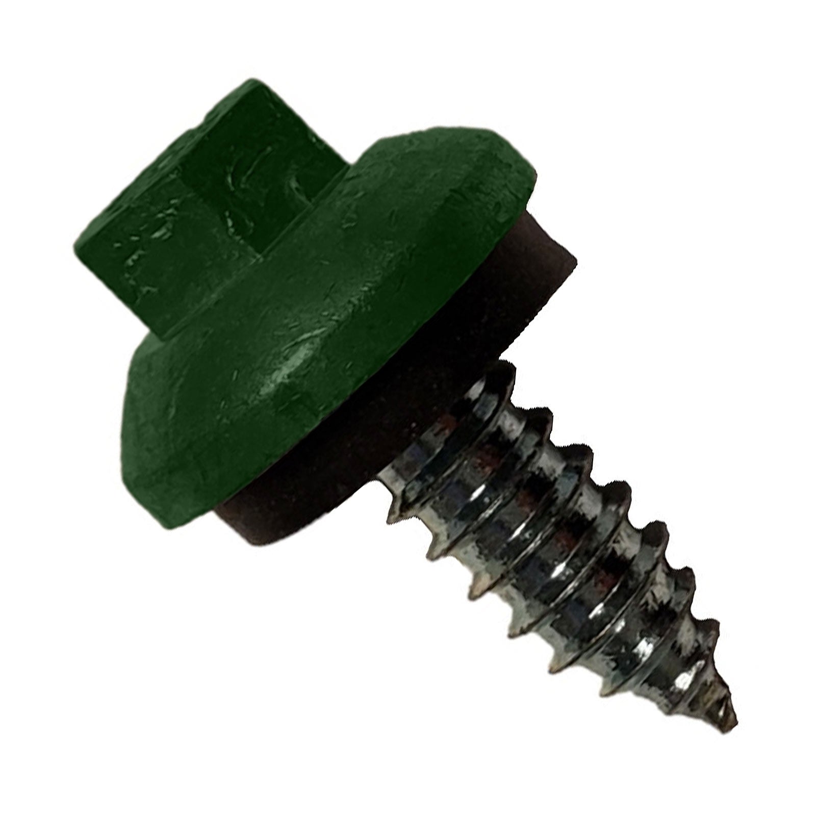 #14 x 34 inch ZXL Tapping Steelbinder Metal Roofing Screw Forest Green Pkg 250