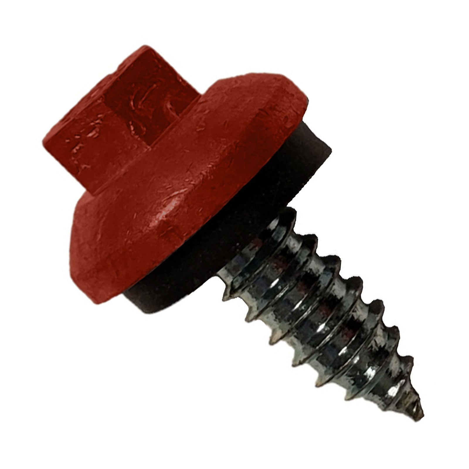 #14 x 34 inch ZXL Tapping Steelbinder Metal Roofing Screw Rustic Red Pkg 250