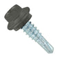 ST Fastening #14 X 7/8" Self-Drilling Maxx Steelbinder Metal Roofing Screw, Hex-Washer Head - Burnished Slate, Qty. 250