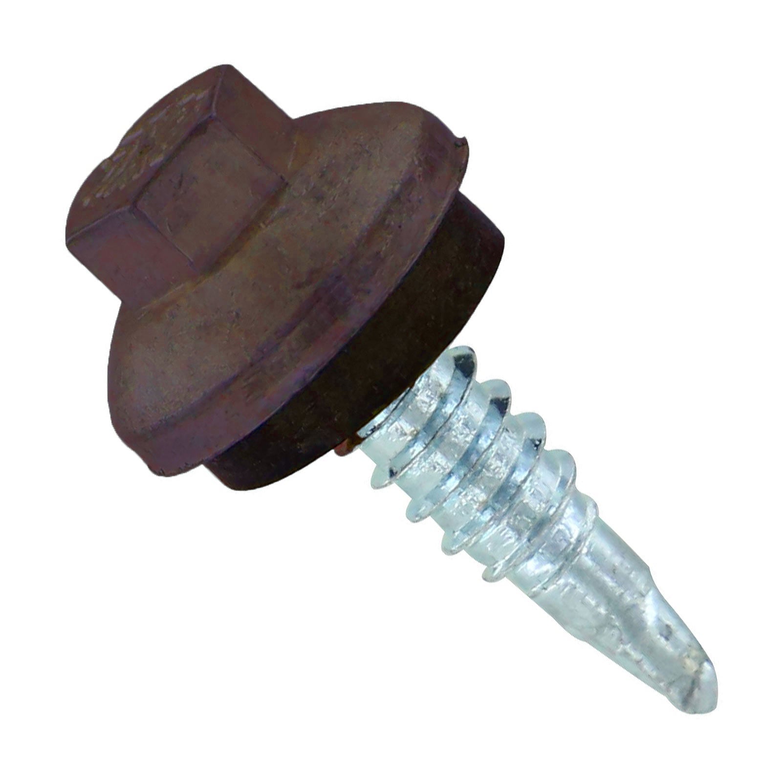 1/4 x 7/8 ZXL Steelbinder Metal Roofing Stitch Screw Koko Brown, Pkg 250