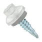 1/4" x 7/8" ZXL Steelbinder Metal Roofing Stitch Screw - Polar White, Pkg 250