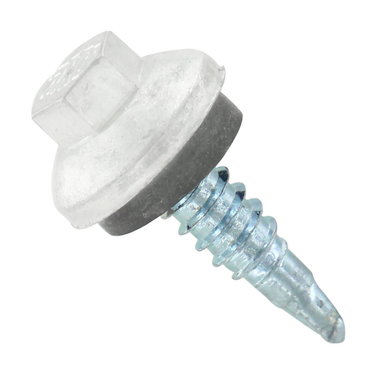 1/4" x 7/8" ZXL Steelbinder Metal Roofing Stitch Screw - Alamo White, Pkg 250