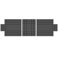 14 oz. 3 Pc. Lumber Tarp - Ends: 20' x 20' (6' Drop); Mid: 20' x 16' - Black