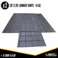 14 oz. 3 Pc. Lumber Tarp - Ends: 20' x 20' (6' Drop); Mid: 20' x 16' - Black
