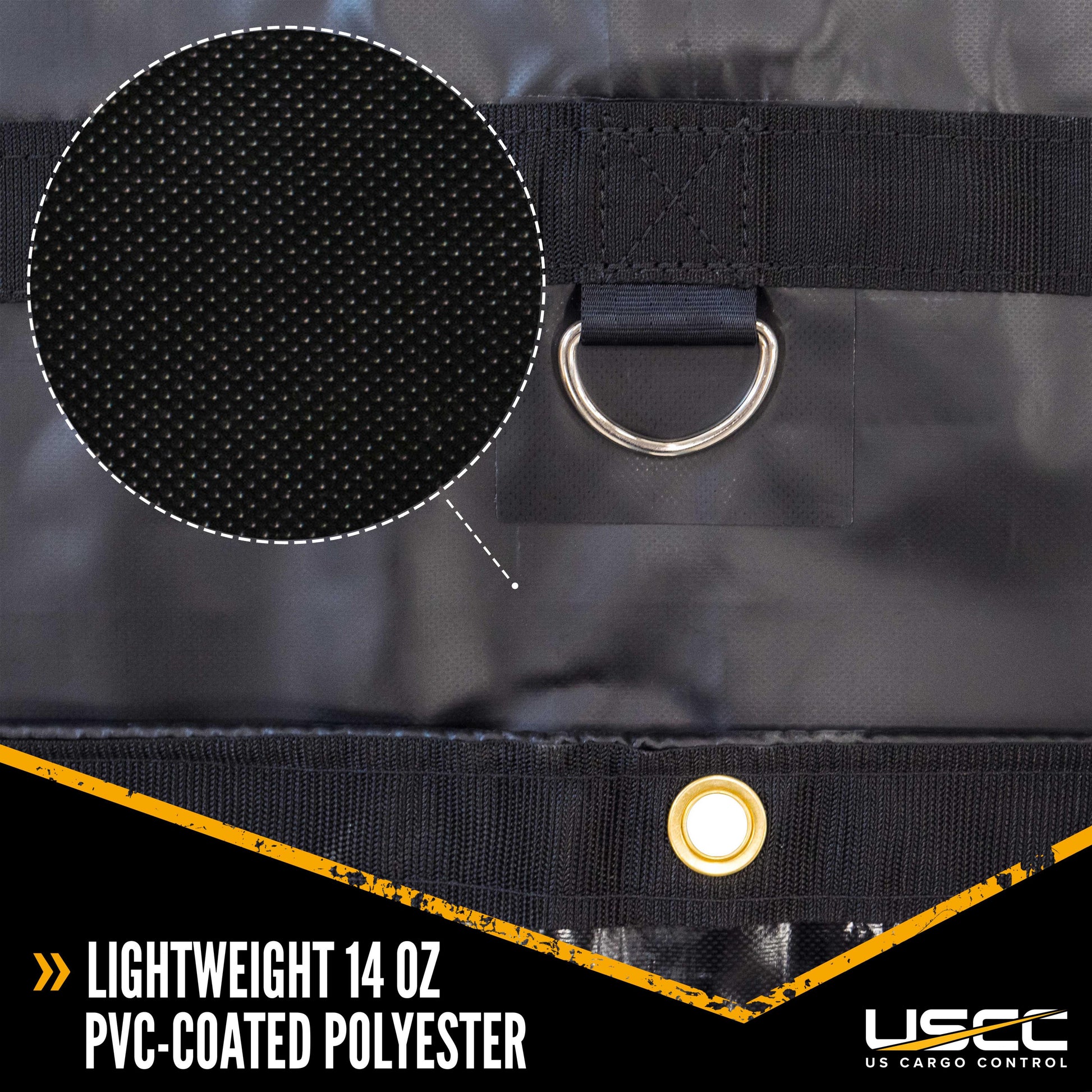 14 oz 3 Pc Lumber Tarp Ends 20 foot x 20 foot (6 foot Drop) Mid 20 foot x 16 foot Black image 4 of 10