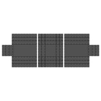 14 Oz. 3 Pc. Lumber Tarp - Ends: 24' X 18' (8' Drop); Mid: 24' X 18' - Black