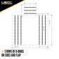 14 oz. 3 Pc. Lumber Tarp - Ends: 24' x 20' (8' Drop); Mid: 24' x 18' - Black