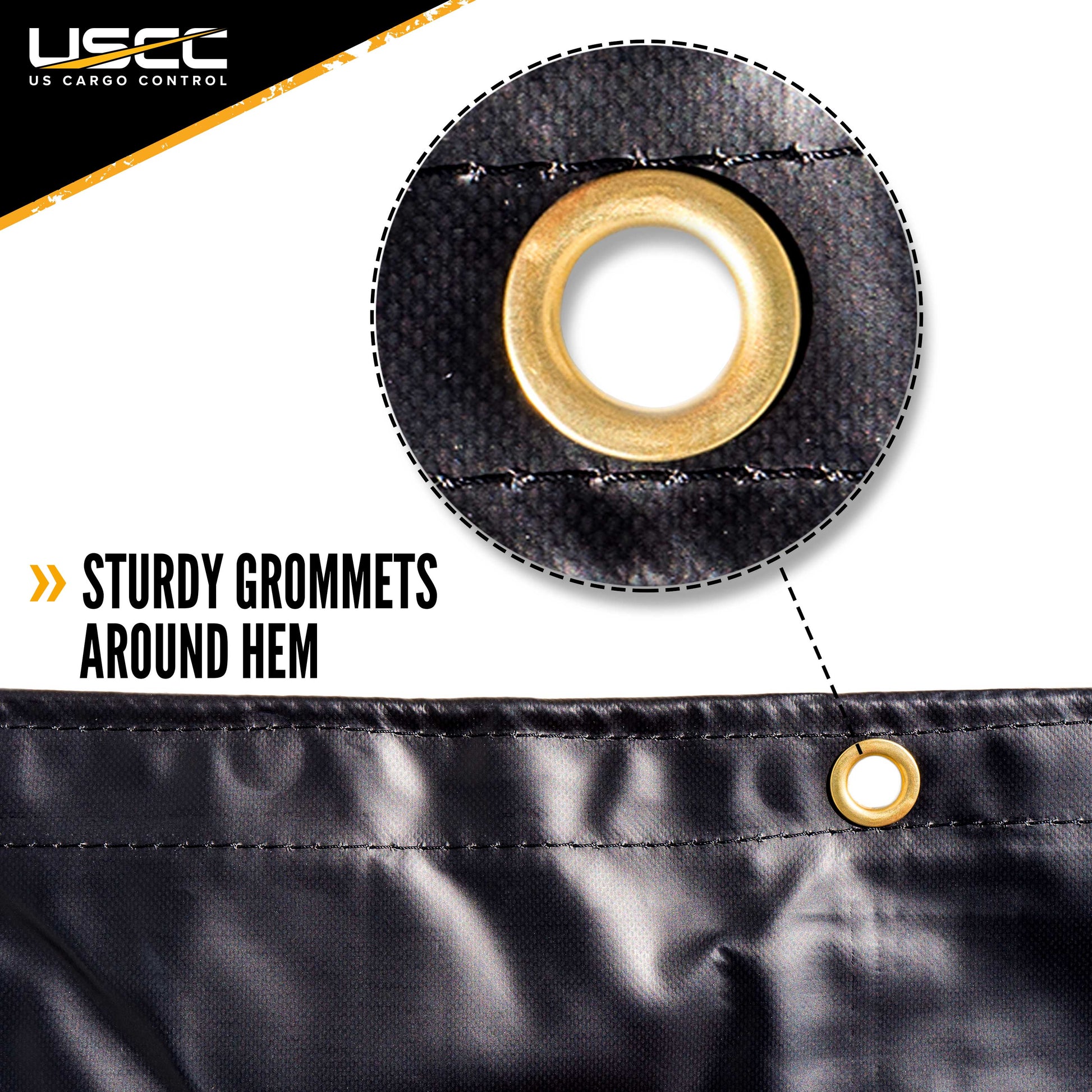 14 oz 3 Pc Lumber Tarp Ends 24 foot x 20 foot (8 foot Drop) Mid 24 foot x 18 foot Black image 10 of 10