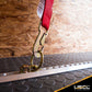 2"x 8' Cam Buckle Strap w Flat Snap Hooks - Motorcycle Tie Down Straps
