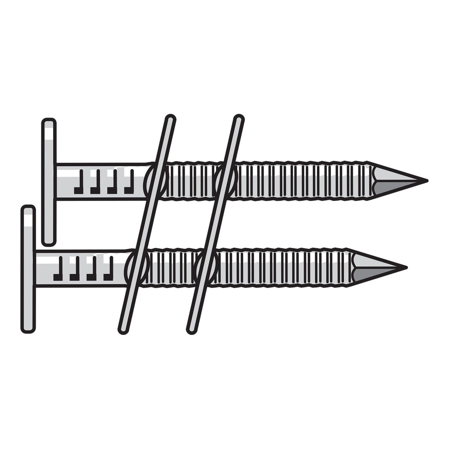 15 Degree Wire Coil Full Round Head Roofing Nail Illustration