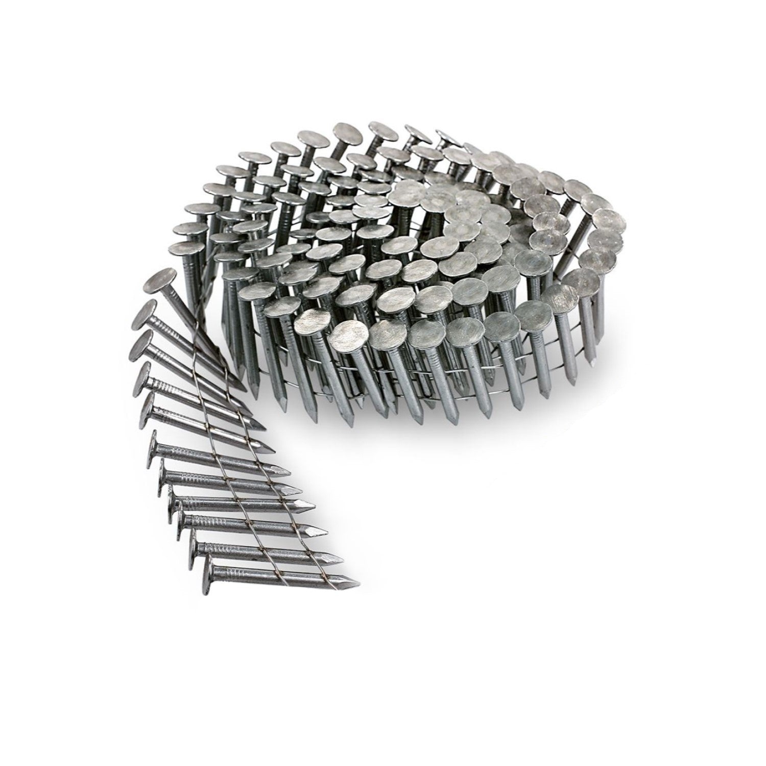 15° Wire Coil, Full Round Head, Smooth-Shank Roofing Nail