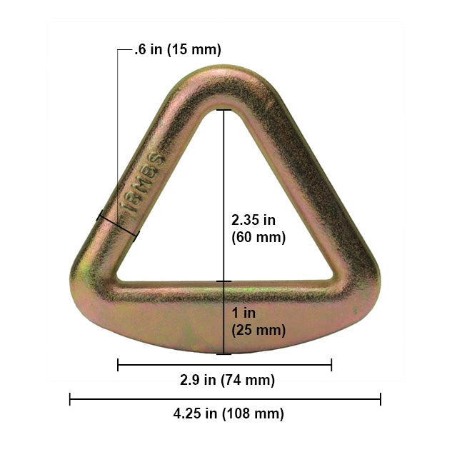 3" Forged D-Ring | 18,000 lbs. BS - 50 Pack