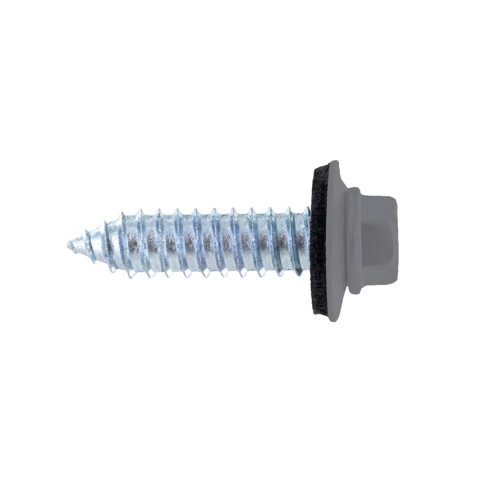 #17 x 1" Tapping Steelbinder Metal Roofing Screw - Charcoal Gray - Pkg 250