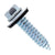 #17 x 1 inch Tapping Steelbinder Metal Roofing Screw Galvanized Pkg 250