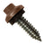#17 x 1 inch ZXL Tapping Steelbinder Metal Roofing Stitch Screw Brown Pkg 250