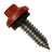 #17 x 1 inch ZXL Tapping Steelbinder Metal Roofing Stitch Screw Rustic Red Pkg 250