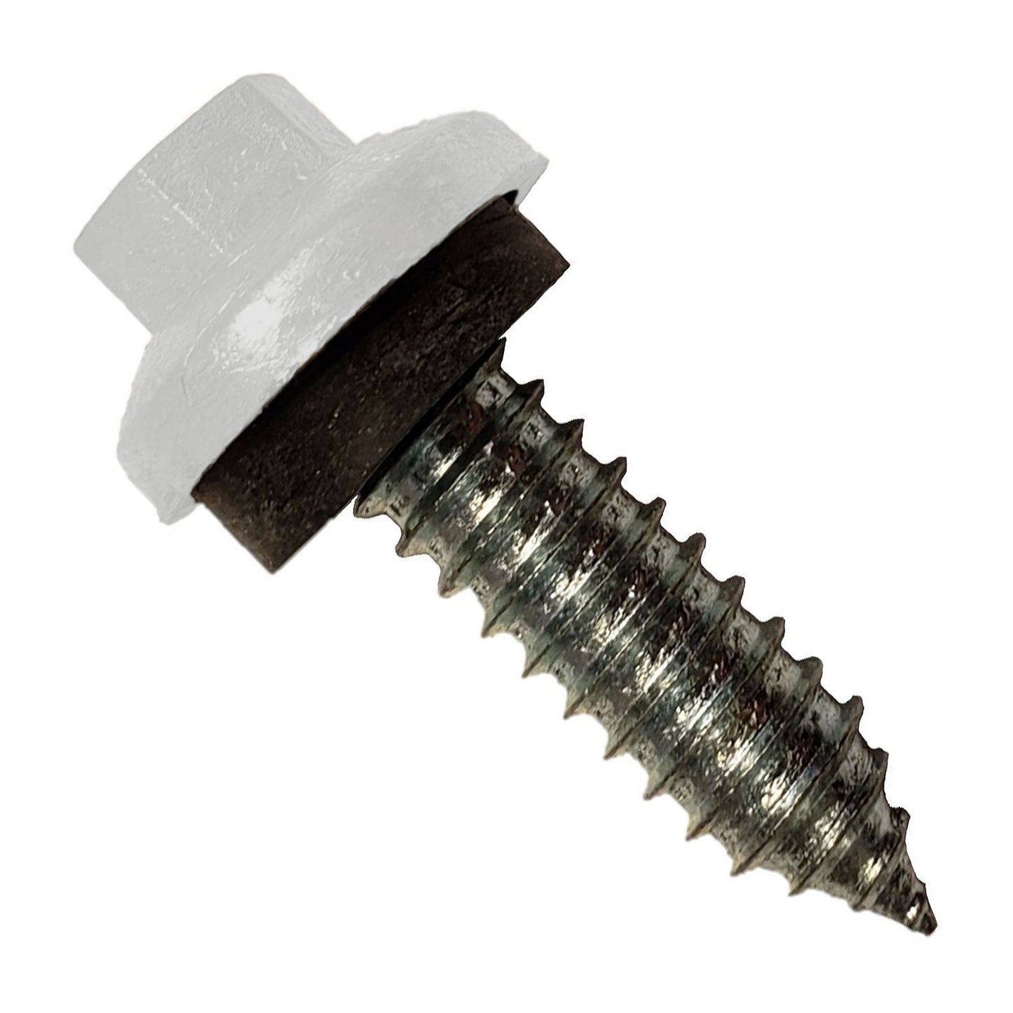 #17 x 1" ZXL Tapping Steelbinder Metal Roofing Stitch Screw - Polar White