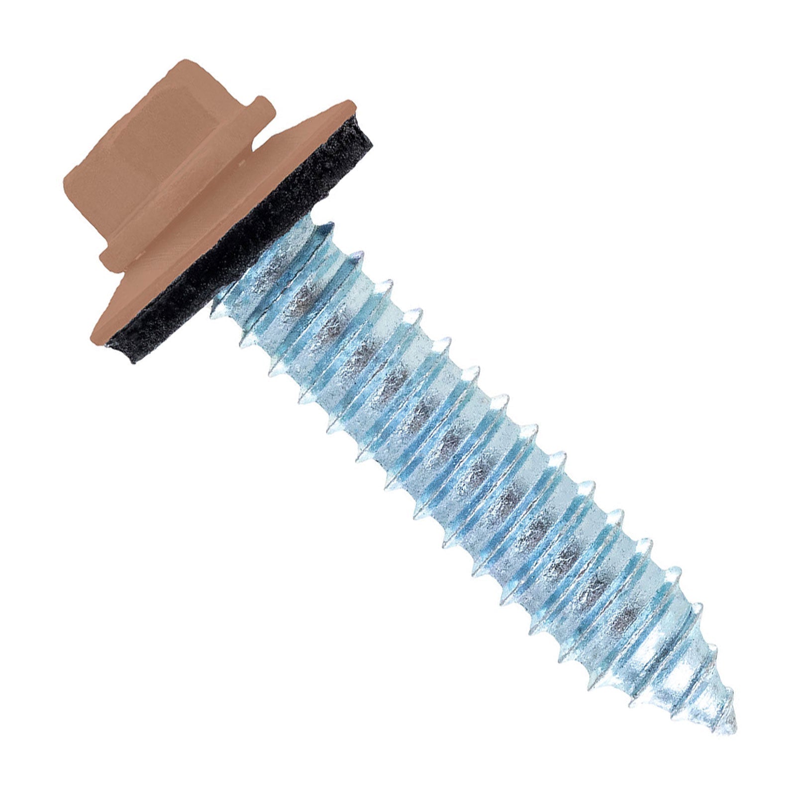 #17 x 1-1/4" Tapping Steelbinder Metal Roofing Screw - Copper - Pkg 250