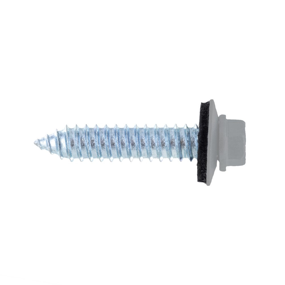 #17 x 1-1/4" Tapping Steelbinder Metal Roofing Screw - Light Gray - Pkg 250