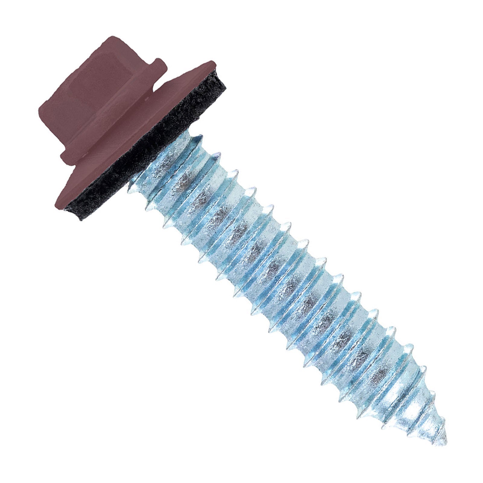 #17 x 1-1/4" Tapping Steelbinder Metal Roofing Screw - Burgundy - Pkg 250