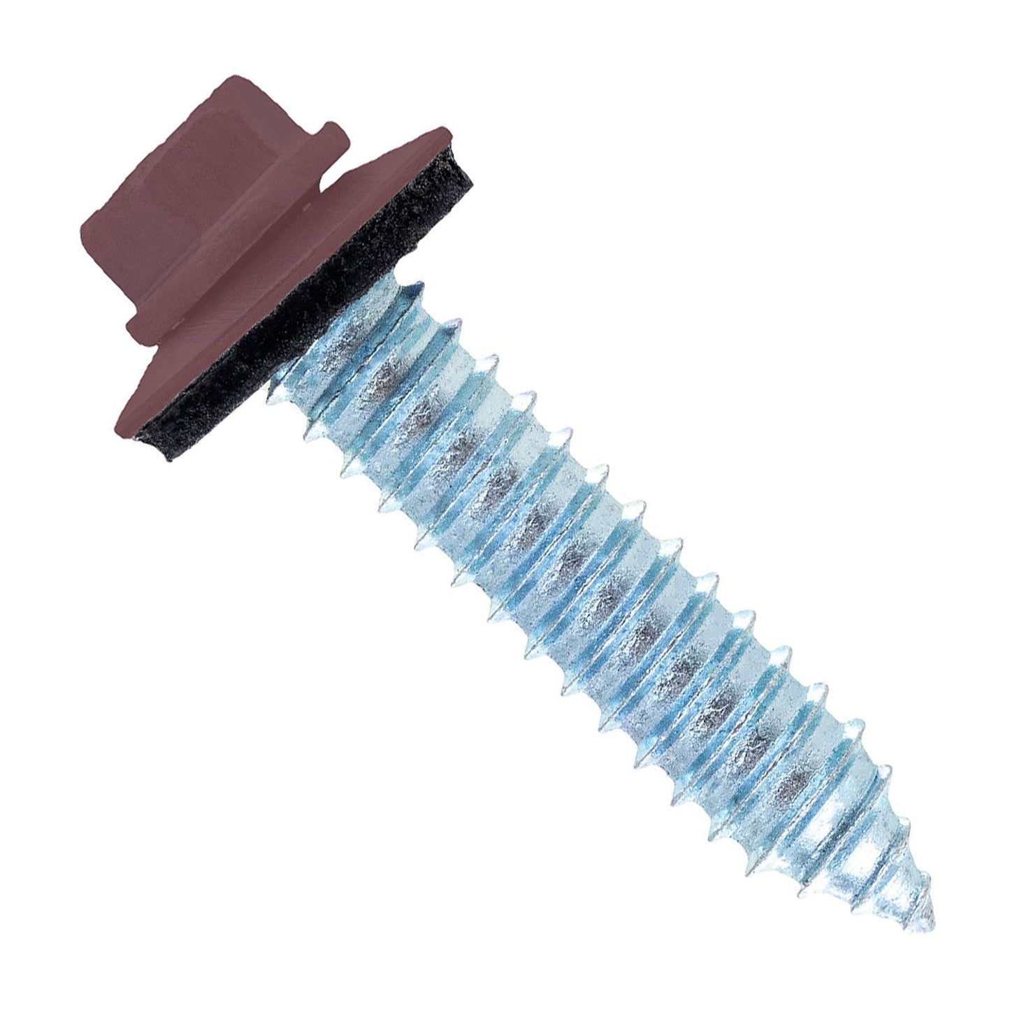 #17 x 1-1/4" Tapping Steelbinder Metal Roofing Screw - Burgundy - Pkg 250