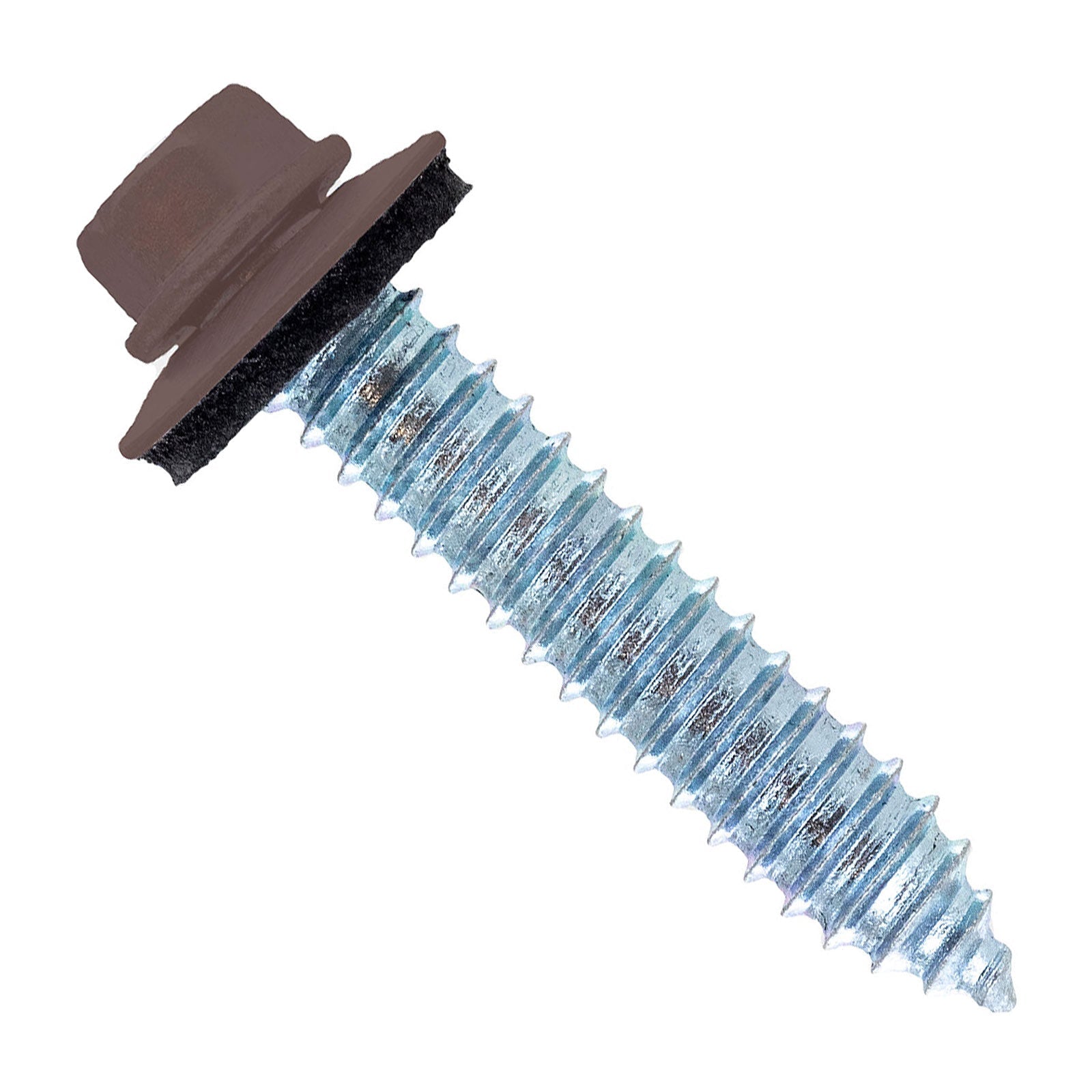 #17 x 1-1/2" Tapping Steelbinder Metal Roofing Screw - Koko Brown - Pkg 250