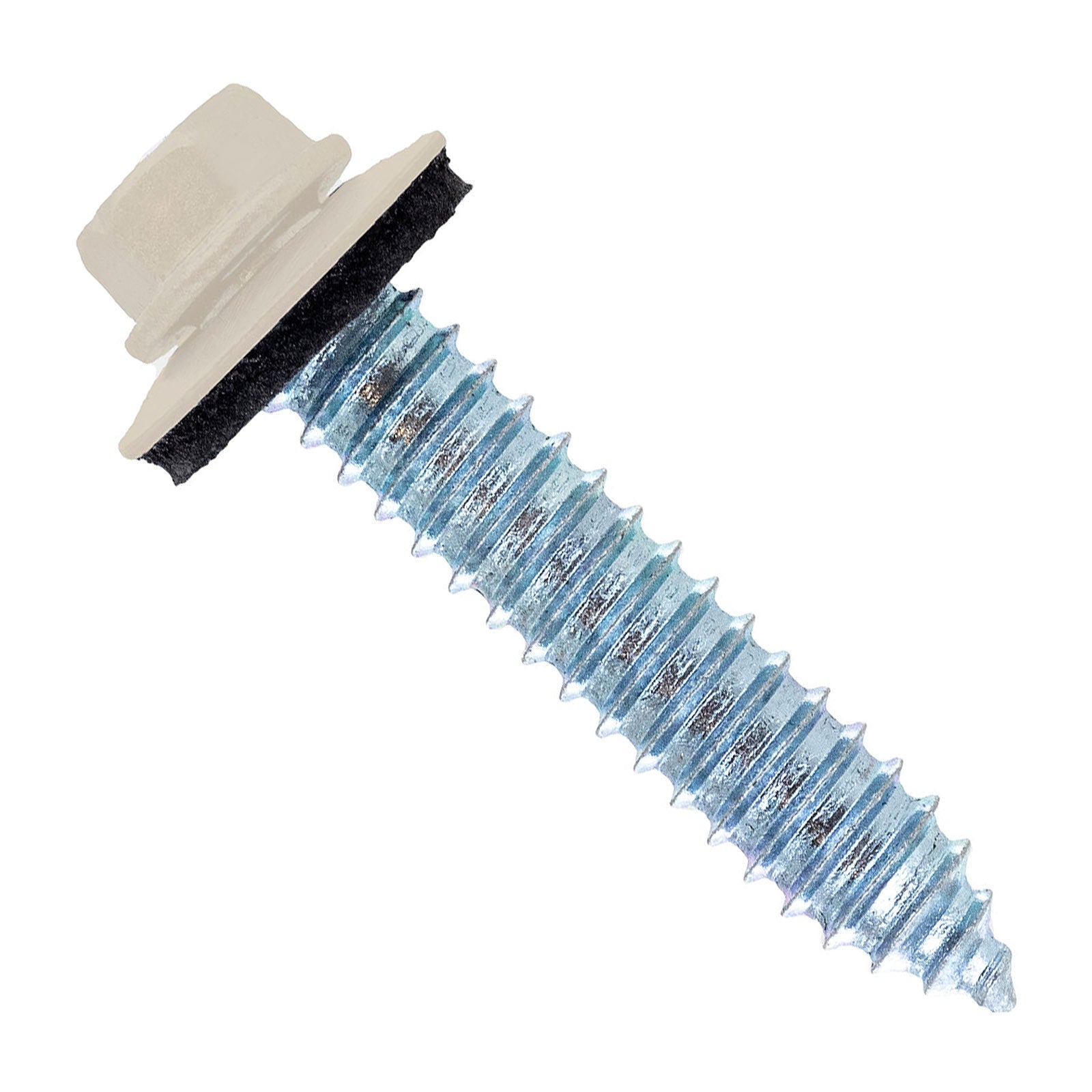 #17 x 1-1/2" Tapping Steelbinder Metal Roofing Screw - Light Stone - Pkg 250