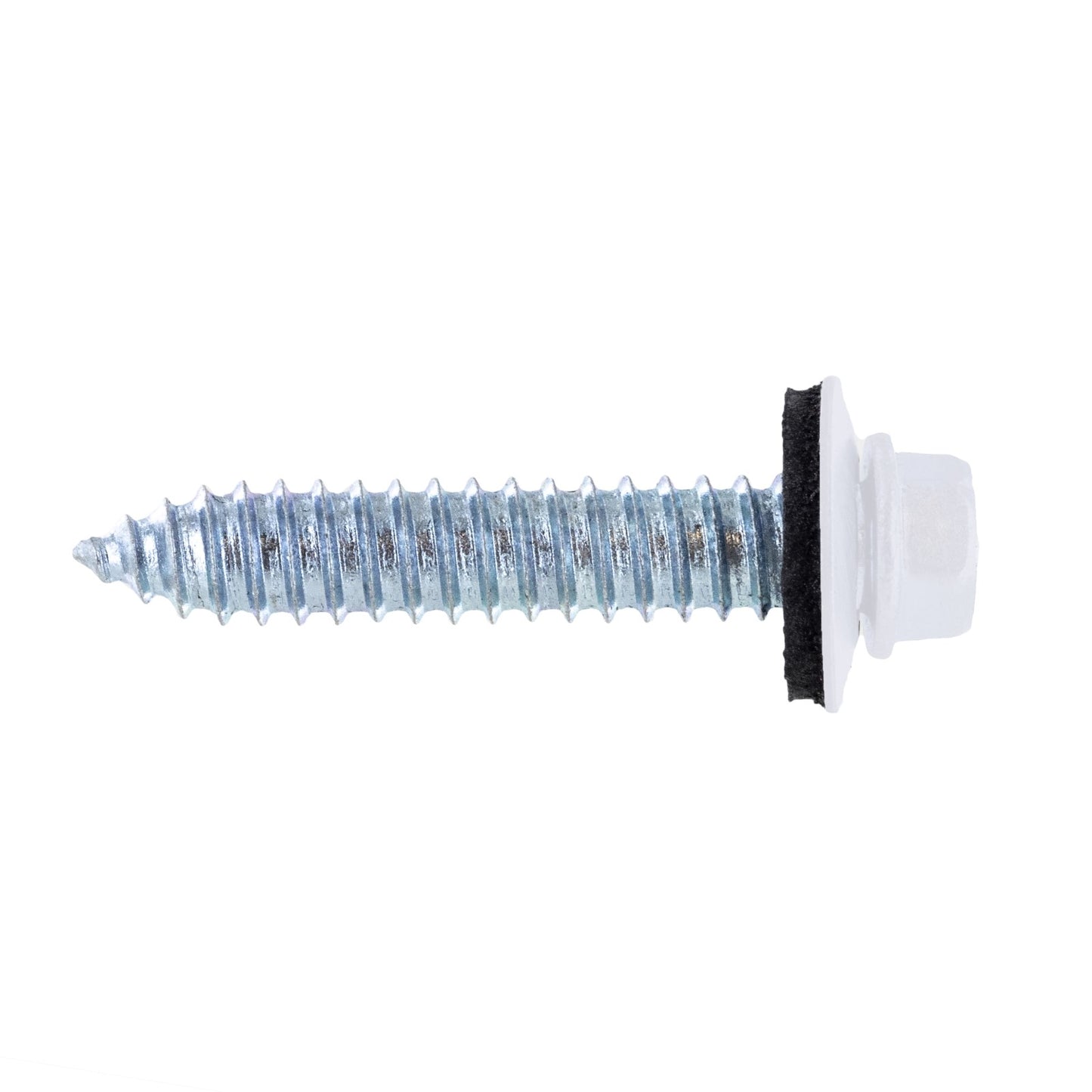 #17 x 1-1/2" Tapping Steelbinder Metal Roofing Screw - Bright White - Pkg 250