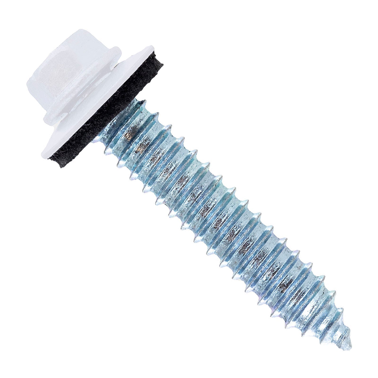 #17 x 1-1/2" Tapping Steelbinder Metal Roofing Screw - Bright White - Pkg 250