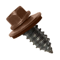 #17 x 34 inch Tapping Steelbinder Metal Roofing Screw Brown Pkg 250