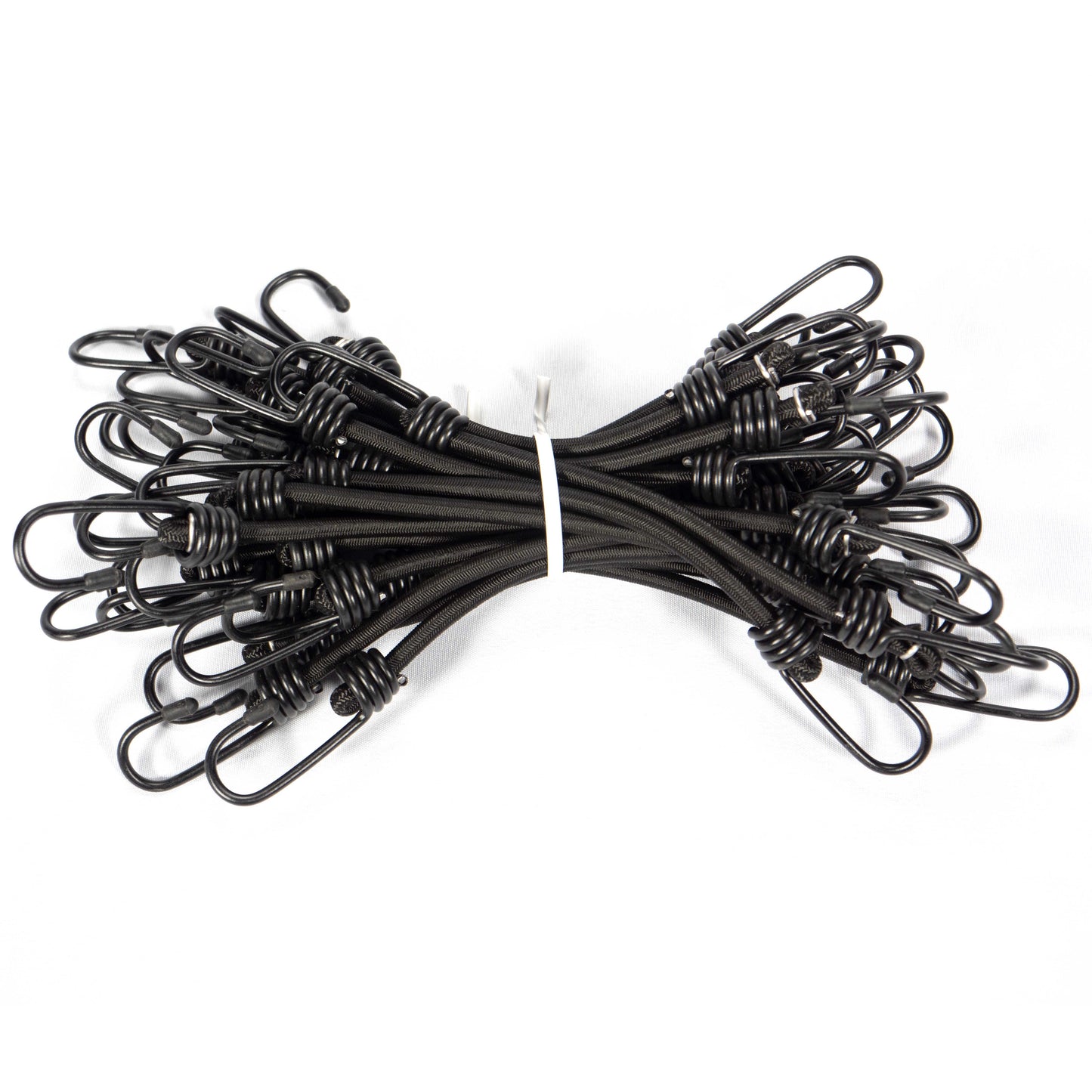 5/16" x 12" Black Bungee Cords (bundle of 25) - 8mm