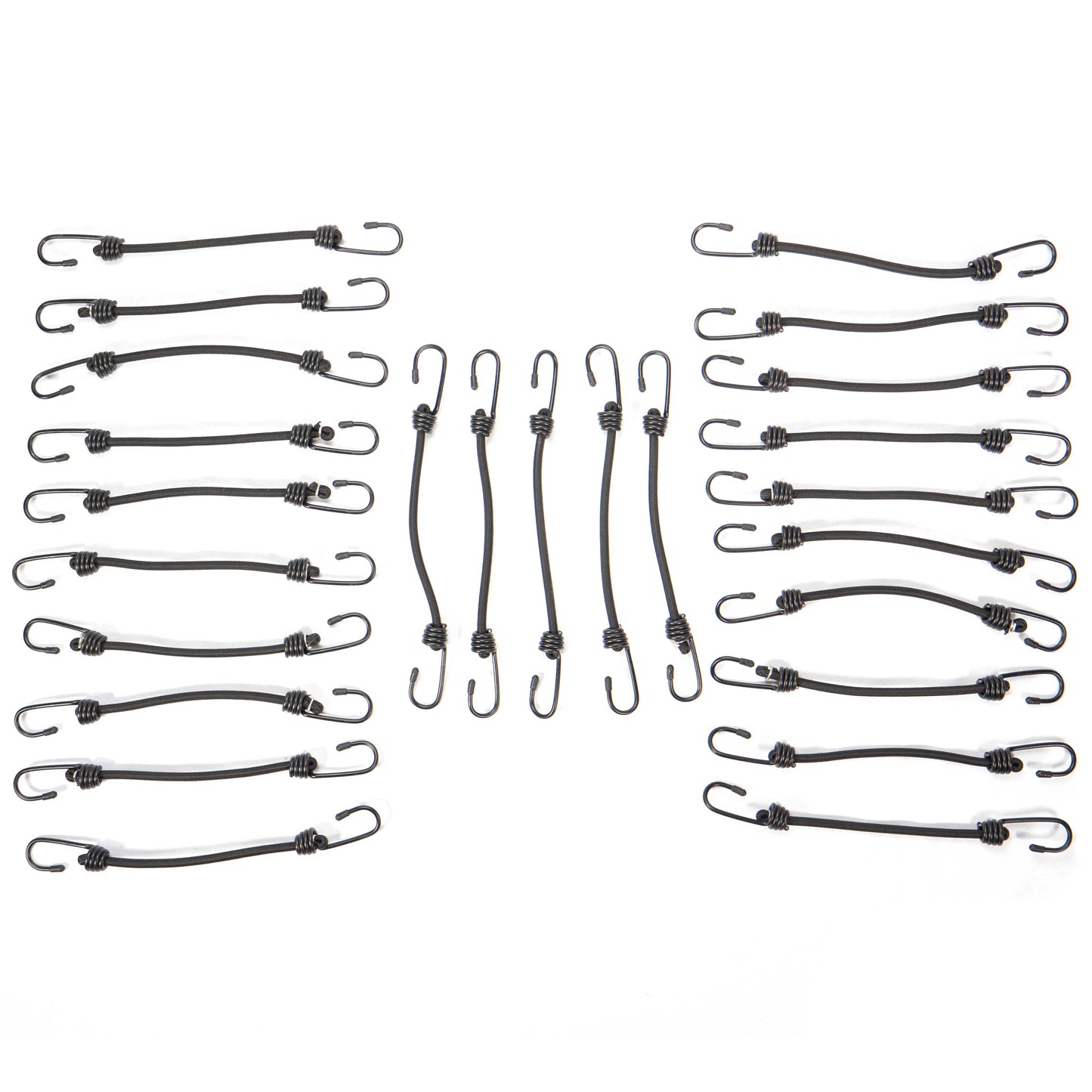 1/2" x 18" Black Bungee Cords (bundle of 25) - 12mm
