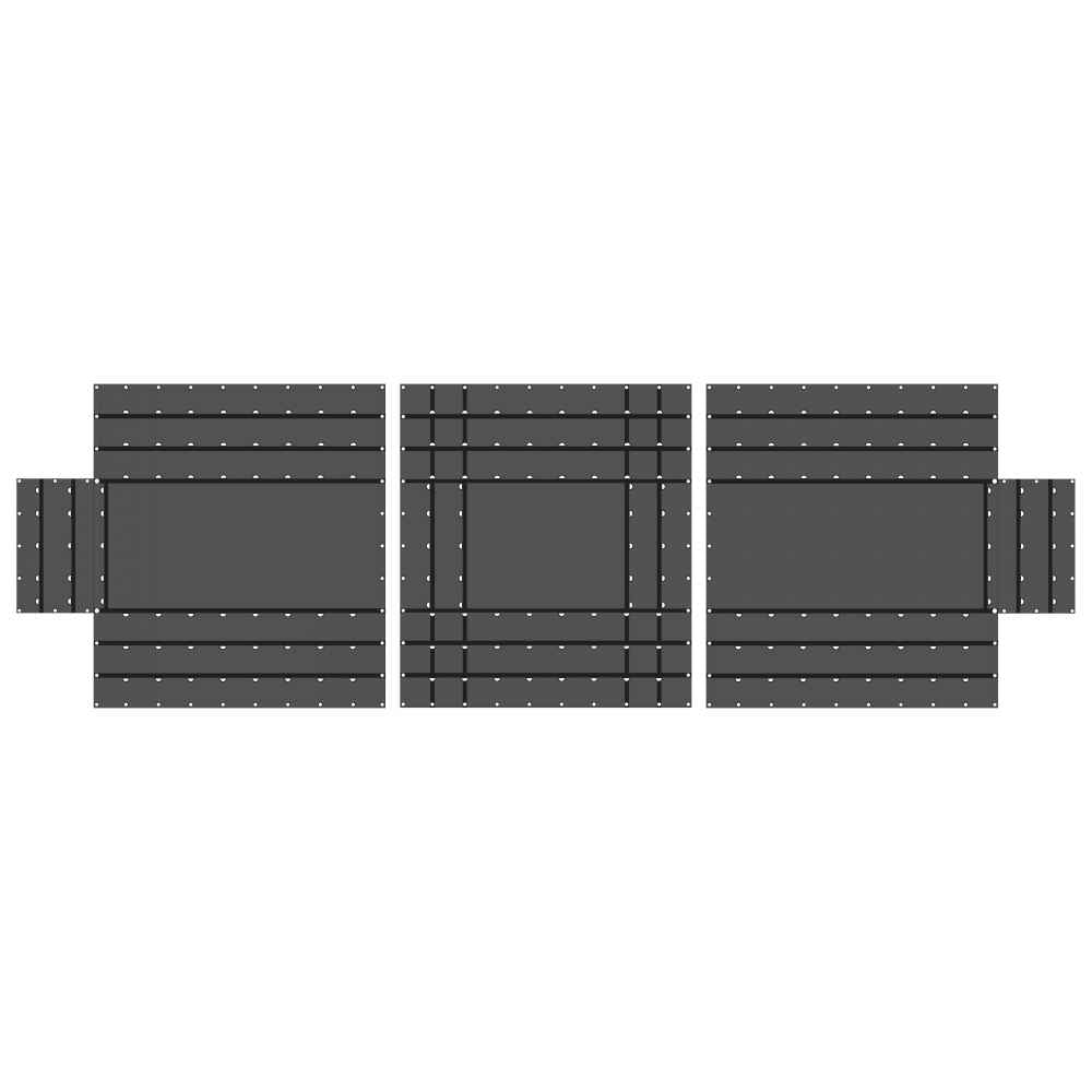 18 oz. 3 Piece Lumber Tarp - 20' x 18' (6' Drop) for all 3 pieces - Black