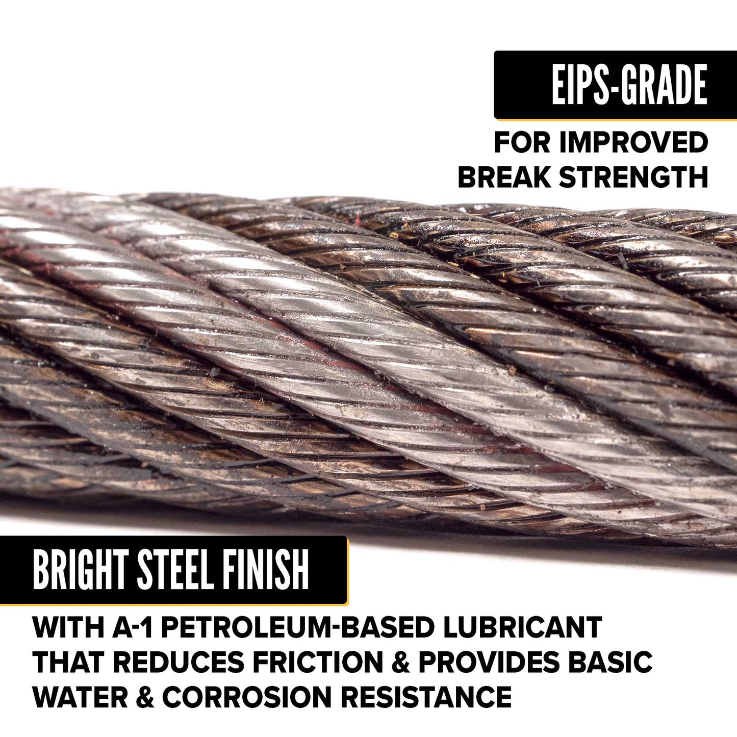 3/4" 19x19 Compacted Rotation-Resistant Wire Rope - EIPS IWRC | 2,500' Coil