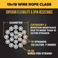 3/4" 19x19 Compacted Rotation-Resistant Wire Rope - EIPS IWRC | 2,500' Coil