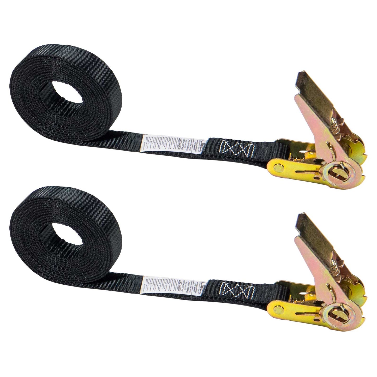 1" x 10' Black Endless Ratchet Strap | 2-Pack