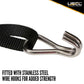 1" x 10' Black Ratchet Strap w/ Stainless Steel Ratchet & Wire Hooks