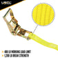 1" x 15' Ratchet Strap w/ S-Hook | 4 pack