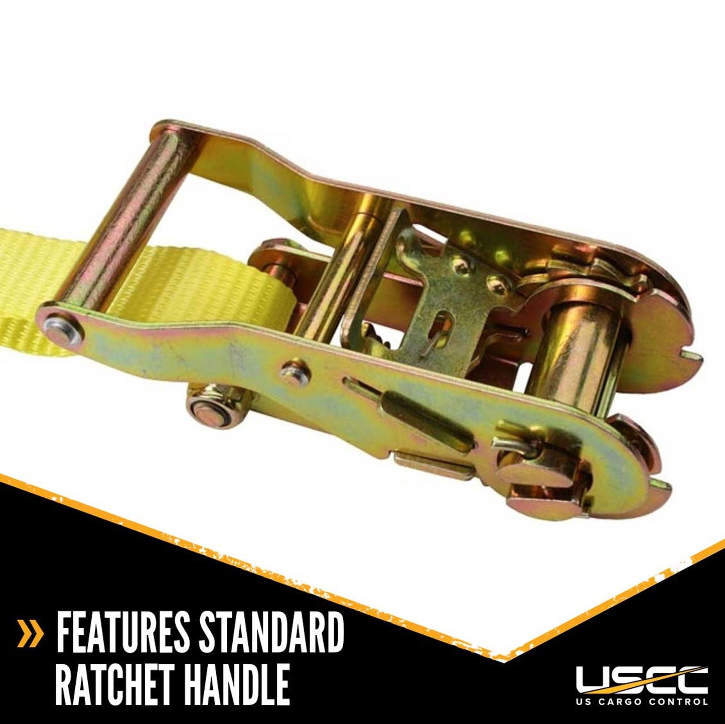 1" x 15' Ratchet Strap w/ S-Hook | 4 pack