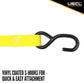 1" x 15' Ratchet Strap w/ S-Hook | 4 pack