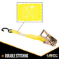 1" x 15' Ratchet Strap w/ S-Hook | 4 pack