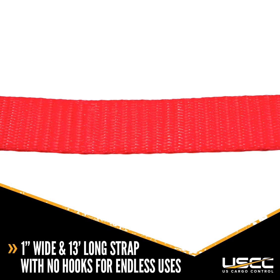 1" x 13' Red Endless Ratchet Strap